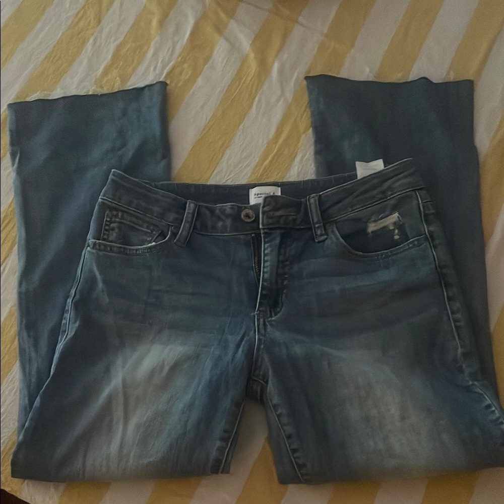 Shop taluluah Blue Straight Leg Jeans with Vintage Appeal